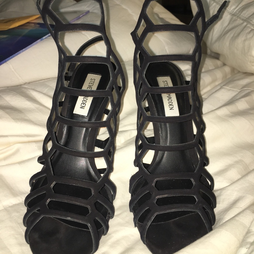 Steve Madden Black High Heels Shoes